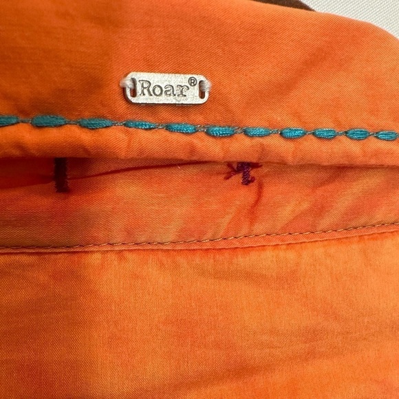 Destined To ROAR Button Up Shirt Rhinestone Pearl Snap Button XL Western Cowgirl - Picture 12 of 16